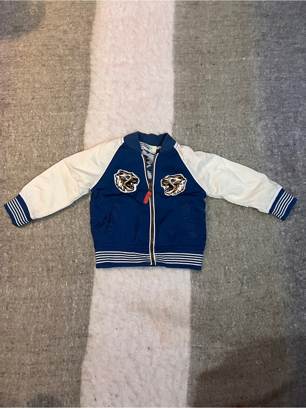 OshKosh B'gosh Navy Wave-Print Baby Hoodie (12M)